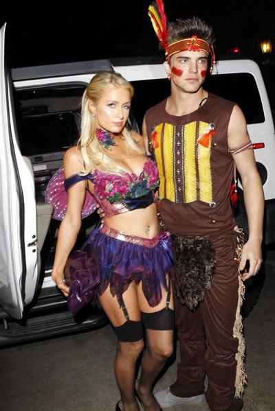 Paris Hilton at the Playboy Mansion Halloween Party in Los Angeles 10/27/12