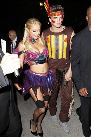 Paris Hilton at the Playboy Mansion Halloween Party in Los Angeles 10/27/12