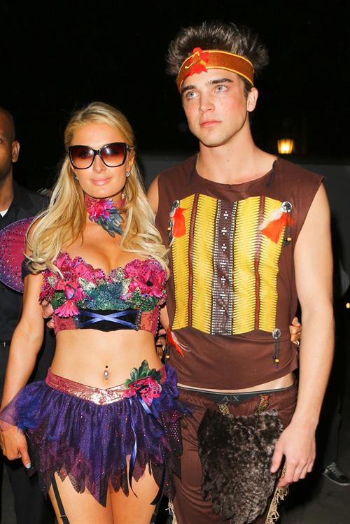 Paris Hilton at the Playboy Mansion Halloween Party in Los Angeles 10/27/12