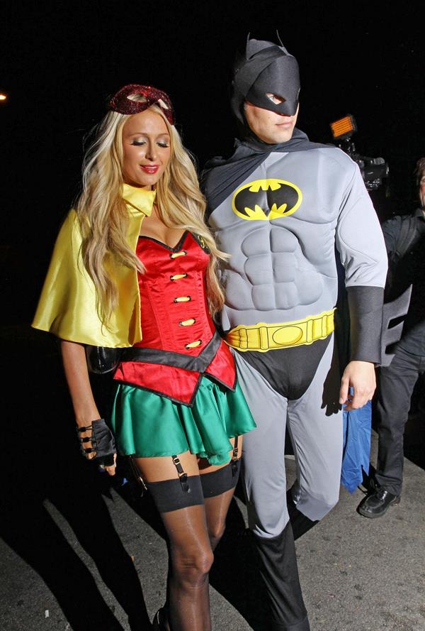 Paris Hilton heads to The Greystone Nightclub's Halloween party in West Hollywood 10/31/12