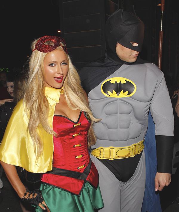 Paris Hilton heads to The Greystone Nightclub's Halloween party in West Hollywood 10/31/12
