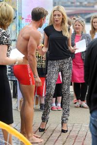Abigail Clancy this morning set at the London studios on July 26, 2011