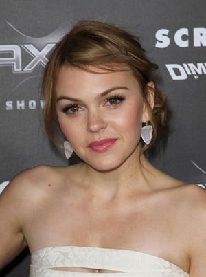 Aimee Teegarden Los Angeles premiere of Scream 4 at Graumans Chinese Ttheatre on April 11, 2011
