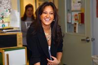 Adrienne Bailon visits children at the Beth Israel Medical Center in New York 