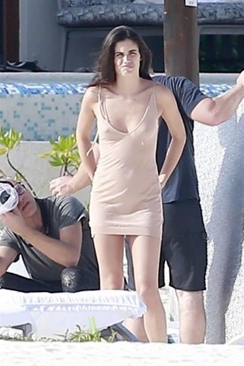 Sara Sampaioin Playa del Carmen, Mexico on December 17, 2017