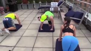 Jen Selter leads a workout
