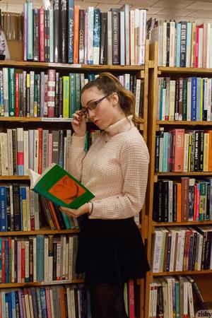 Mallory Christopher in the Library