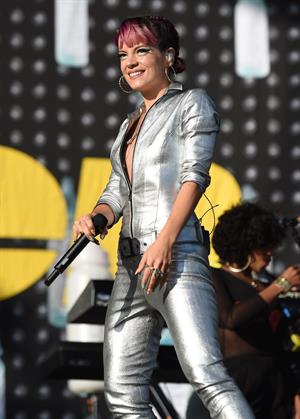 Lilly Allen performing on Day 2 of the V Festival August 17, 2014