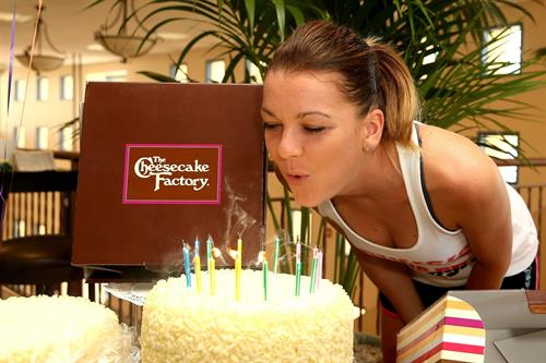 Agnieszka Radwanska celebration of her birthday during the BNP Parabas Open - March 6, 2014 