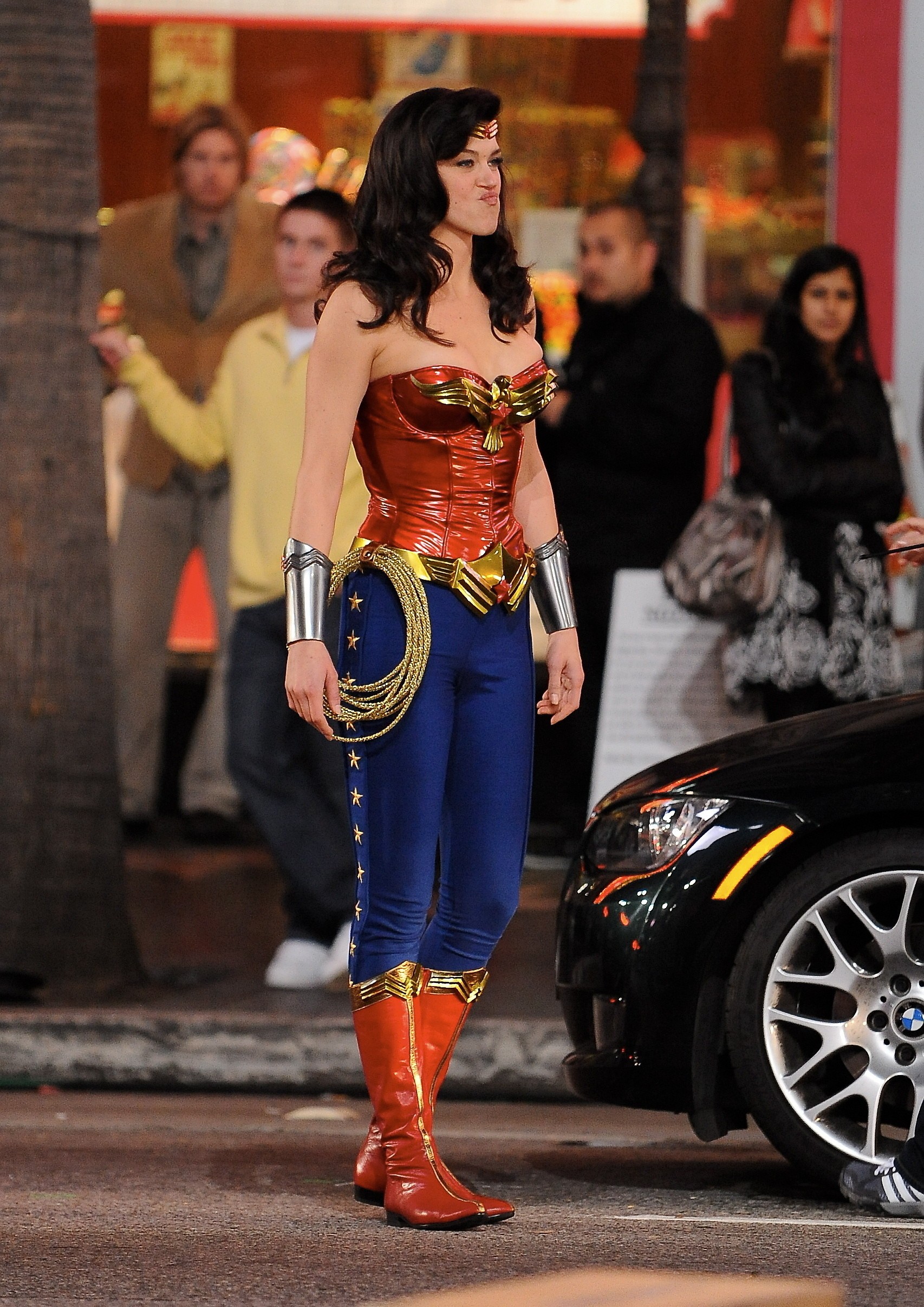 Adrianne Palicki Pictures Adrianne Palicki on Wonder Woman set 3/29/2011