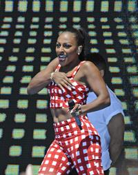 Alexandra Burke on the beach in Weston Super Mare 1/7/2012
