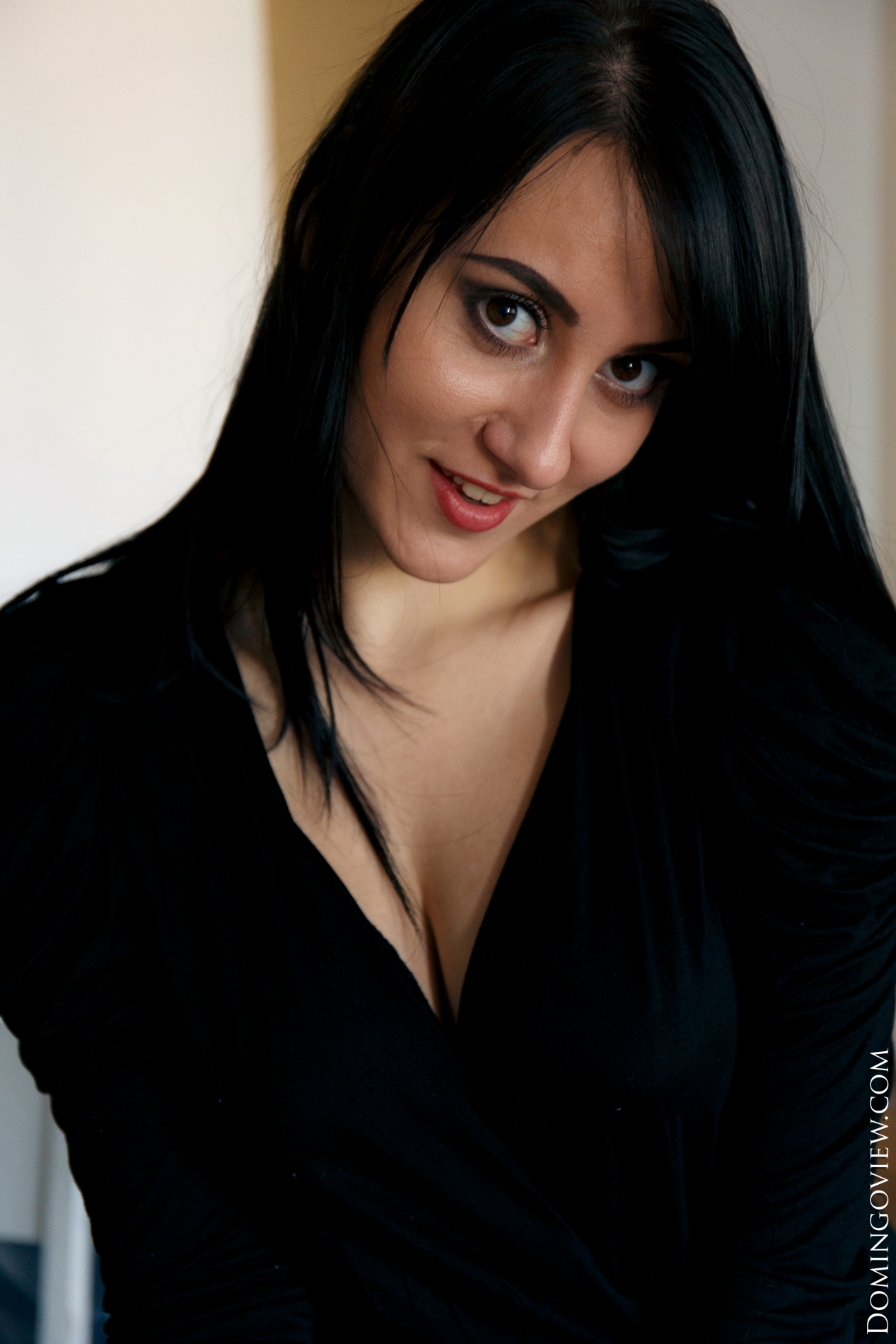 Teen Selena with big boobs enjoying pump dildo