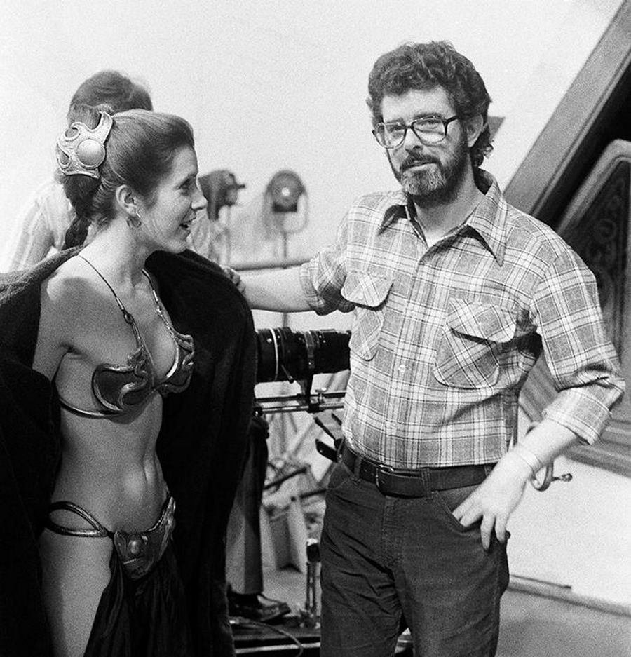 Carrie Fisher in a bikini