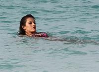 Alessandra Ambrosio in a bikini for a Victoria's Secret photo shoot on July 22, 2010 in St. Barts