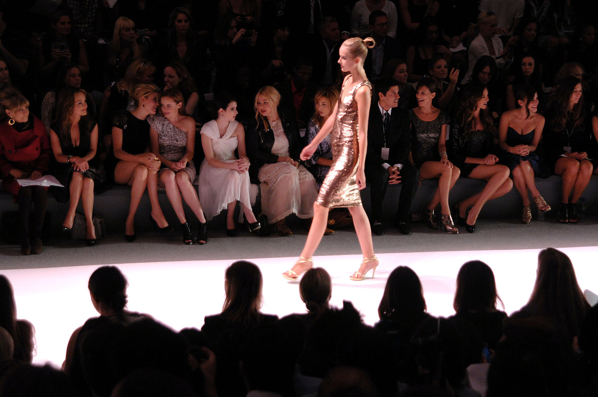 Alexis Bledel Monique Lhuillier Spring 2011 fashion show on September 13, 2010