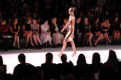 Alexis Bledel Monique Lhuillier Spring 2011 fashion show on September 13, 2010