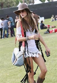 Alessandra Ambrosio at day 2 of the Coachella Music and Arts Festival in Indio on April 18, 2010 