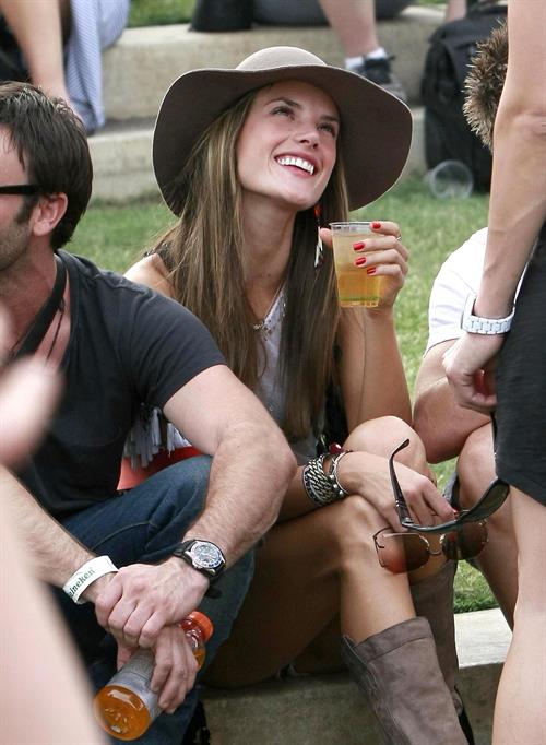 Alessandra Ambrosio at day 2 of the Coachella Music and Arts Festival in Indio on April 18, 2010 