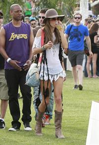 Alessandra Ambrosio at day 2 of the Coachella Music and Arts Festival in Indio on April 18, 2010 