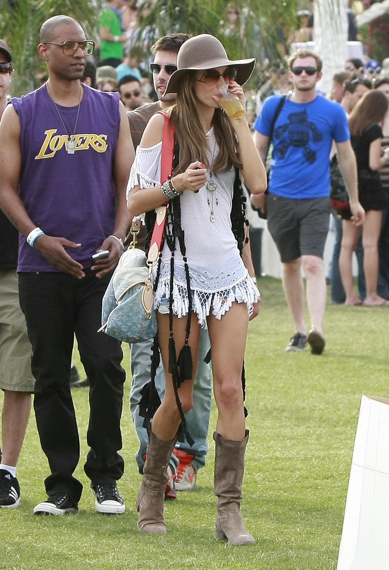 Alessandra Ambrosio Pictures Alessandra Ambrosio at day 2 of the Coachella Music and Arts Festival in Indio on April 18, 2010