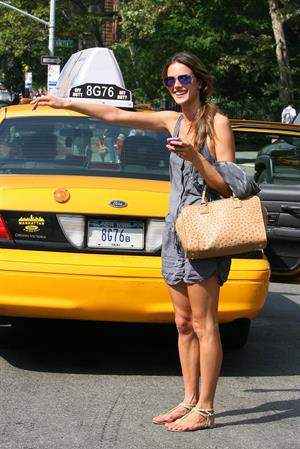 Alessandra Ambrosio AT&T store in New York City on July 16, 2010 