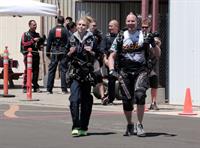 AnnaLynne McCord skydives from 18,000 feet at a charity event, Lompoc August 16, 2014