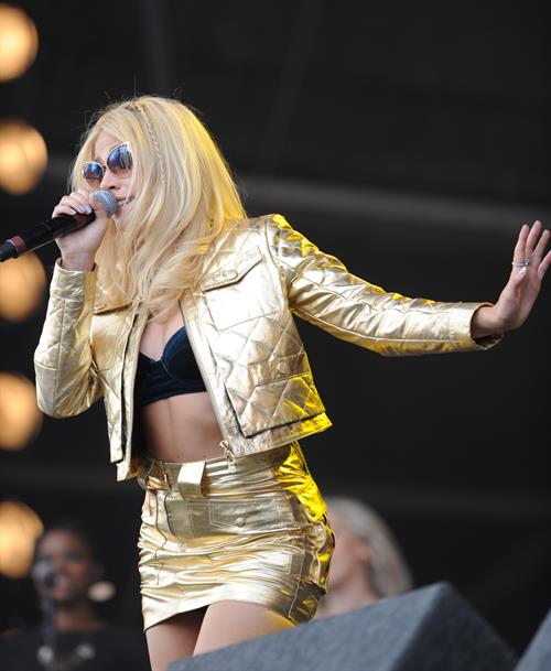 Pixie Lott performing on Day 1 of the V Festival at Hylands Park on August 16, 2014