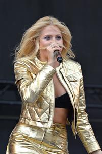Pixie Lott performing on Day 1 of the V Festival at Hylands Park on August 16, 2014