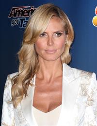 Heidi Klum at Americas Got Talent post show red carpet on August 13, 2014