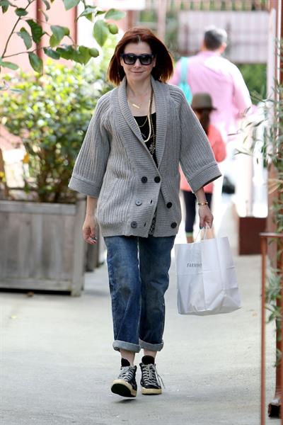 Alyson Hannigan Candids Leaving the Brentwood Country Mart in L.A - March 28th, 2014 