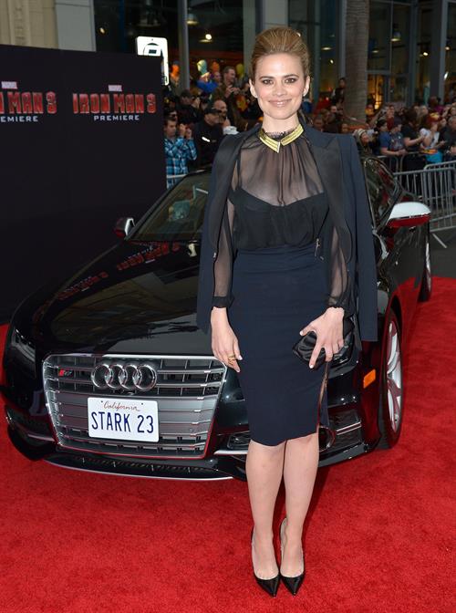 Hayley Atwell attending the  Iron Man 3  - Los Angeles Premiere, April 24, 2013
