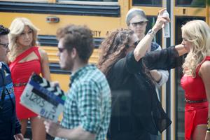 Ashley Benson on the set of Pixels in Toronto on August 7, 2014
