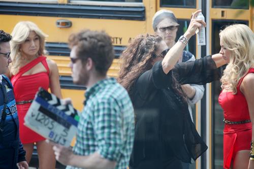 Ashley Benson on the set of Pixels in Toronto on August 7, 2014