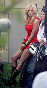 Ashley Benson on the set of Pixels in Toronto on August 7, 2014