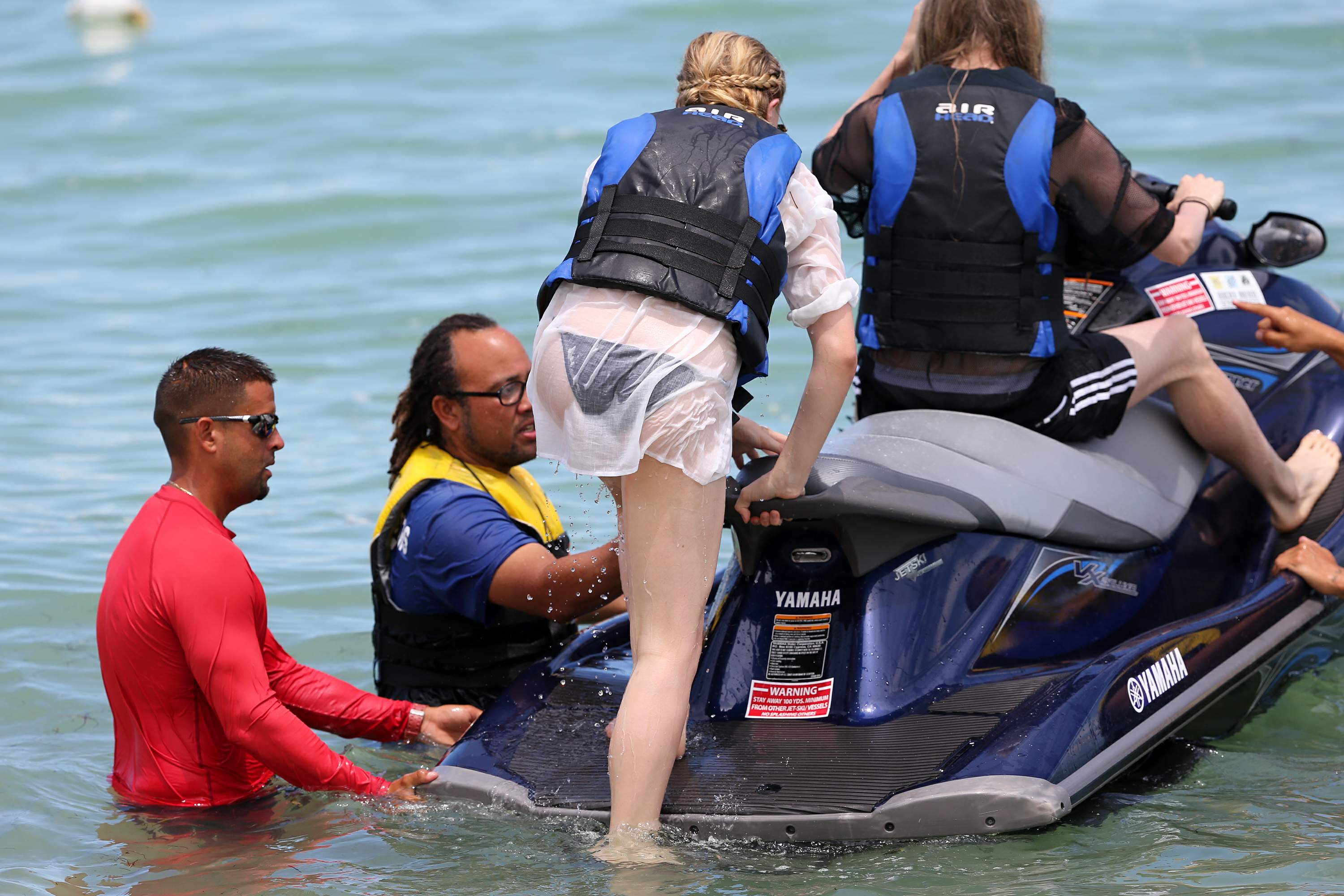 Chloe Grace Moretz candids in a Black Bikini in Miami Beach
