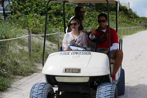 Chloe Grace Moretz candids in a Black Bikini in Miami Beach