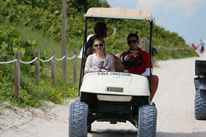 Chloe Grace Moretz candids in a Black Bikini in Miami Beach