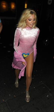 Pixie Lott leaving Freedom Bar in London, England on July 30, 2014