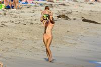 Alessandra Ambrosio has a family fun day at the beach in Malibu