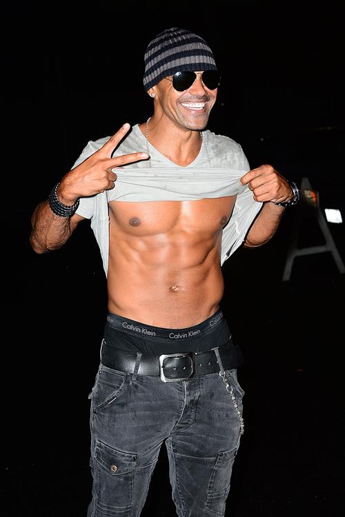 Shemar Moore shows off his six pack at The Beyonce Concert August 2, 2014