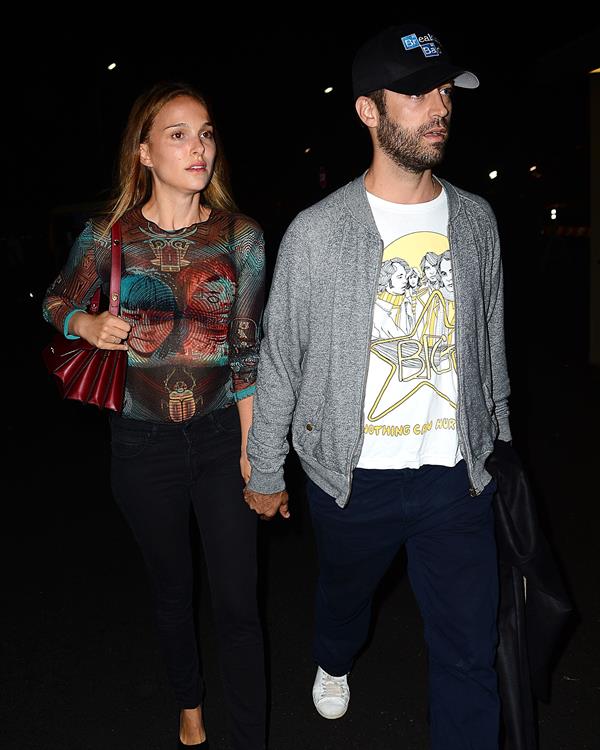 Natalie Portman at Jay Z and Beyonce concert at Rose Bowl August 2, 2014
