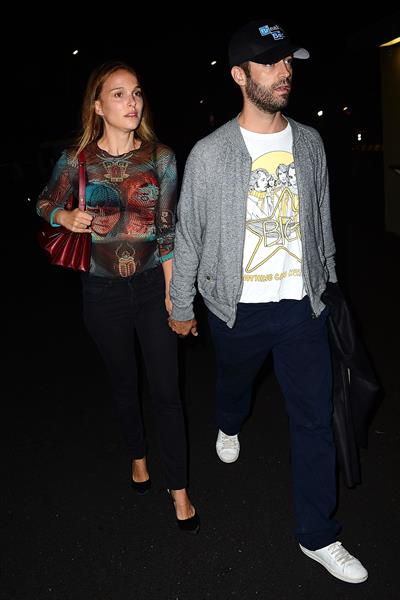 Natalie Portman at Jay Z and Beyonce concert at Rose Bowl August 2, 2014