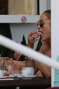 Jennifer Lopez and Leah Remini shopping at Fred Segal in Los Angeles on July 30, 2014