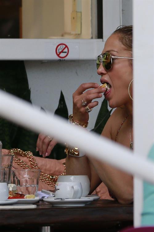Jennifer Lopez and Leah Remini shopping at Fred Segal in Los Angeles on July 30, 2014