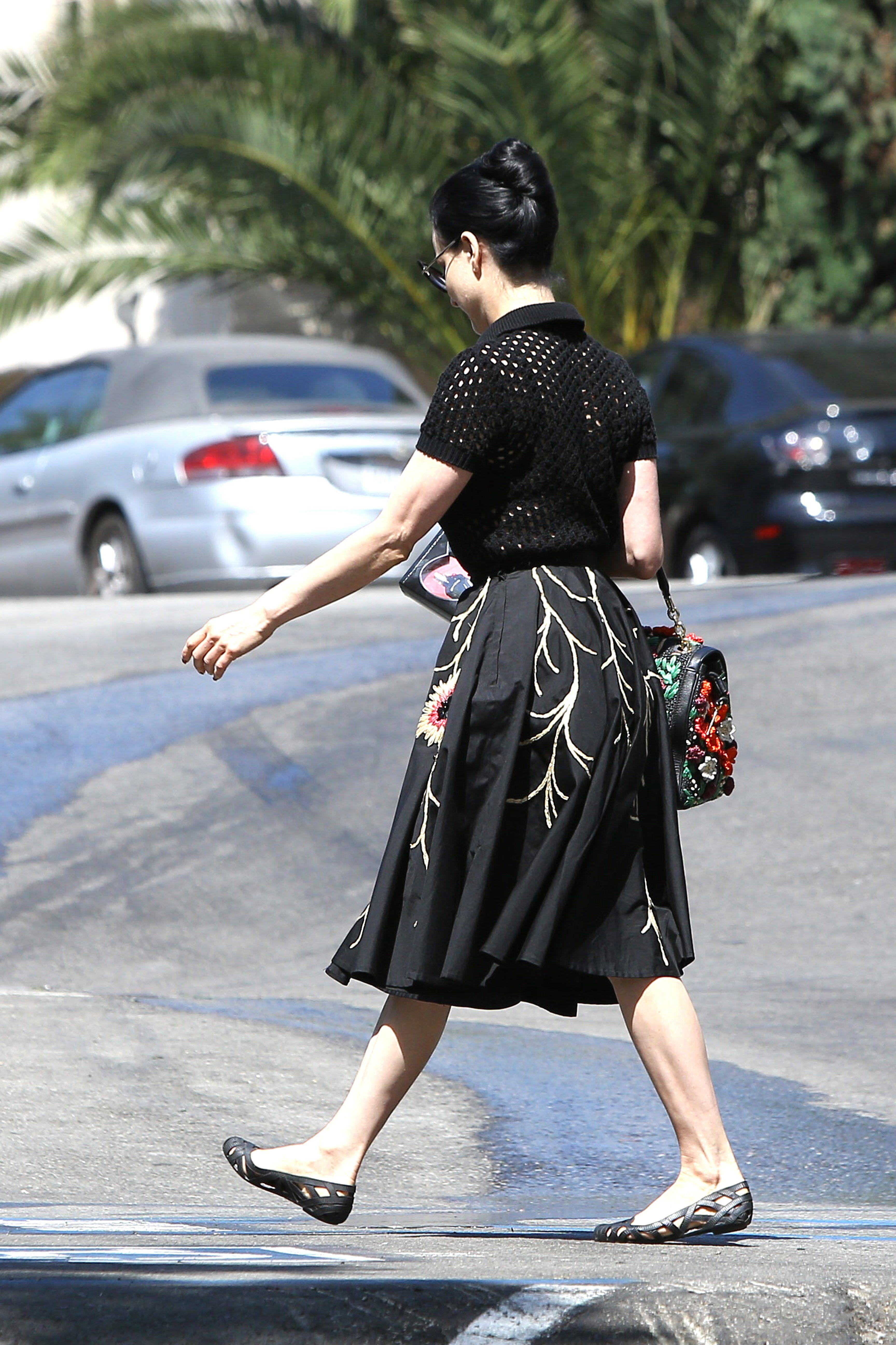 Dita Von Teese grabs breakfast at Stamp restaurant July 30, 2014