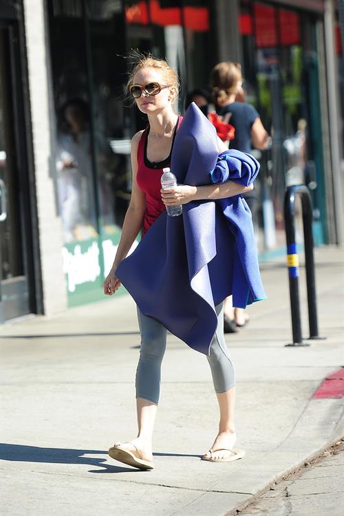 Heather Graham at yoga class in LA 7/31/13 