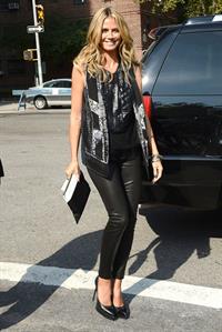 Heidi Klum arriving at BCBG Max Azria Show in New York City on September 5, 2013