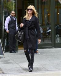 Heidi Klum leaves her hotel in New York City on November 1, 2013