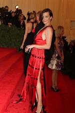 Milla Jovovich attending Metropolitan Museum of Arts Costume Institute Gala, May 7, 2012