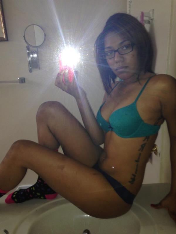 Anonymous in lingerie taking a selfie